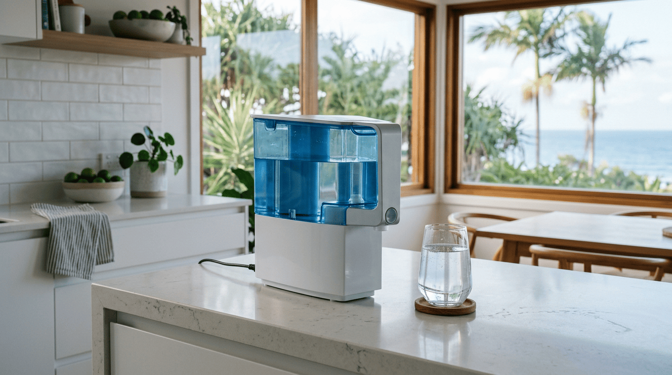 AquaTru Classic Smart Alkaline countertop RO Australia -- NSF/ANSI 58 fluoride removal