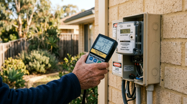Best EMF meter Australia 2026 - testing smart meter EMF levels at Australian home