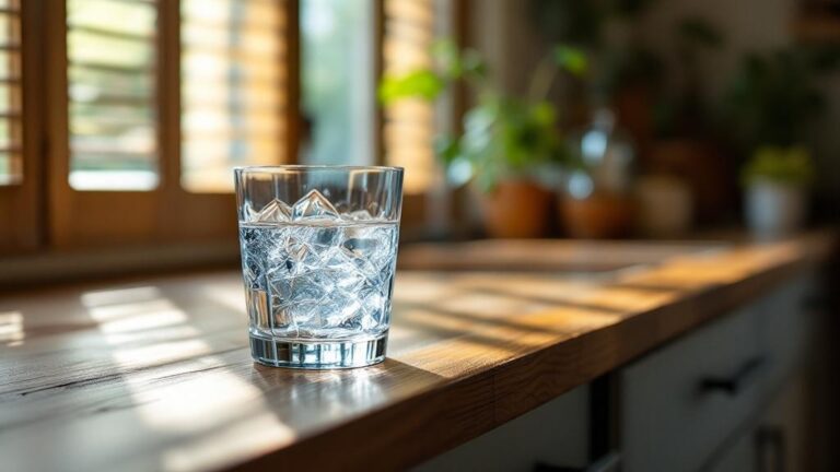 Glass of water on kitchen bench in Brisbane Queenslander home — testing Brisbane tap water quality