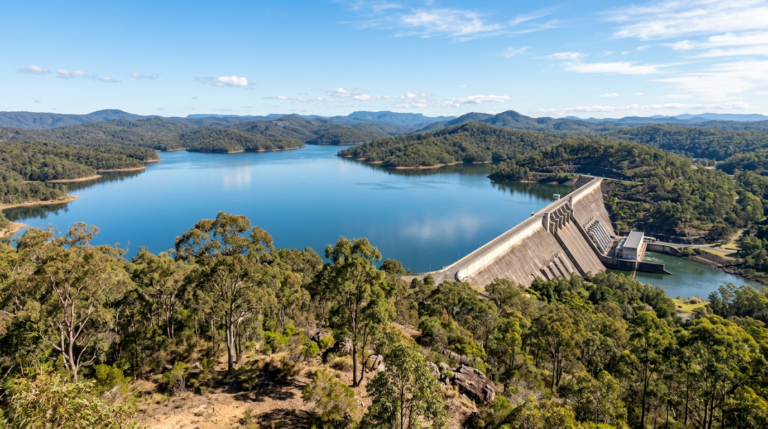Wivenhoe Dam Queensland -- primary source for Ipswich drinking water via Seqwater's Mount Crosby Water Treatment Plants