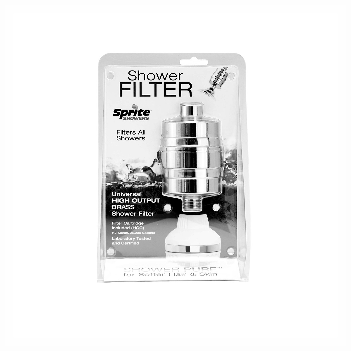 Pure Water Systems SFD1M shower filter installed on shower arm in Australian bathroom