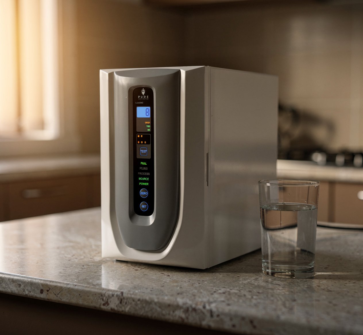 Pure Water Systems RO-5U countertop reverse osmosis system on Australian kitchen bench