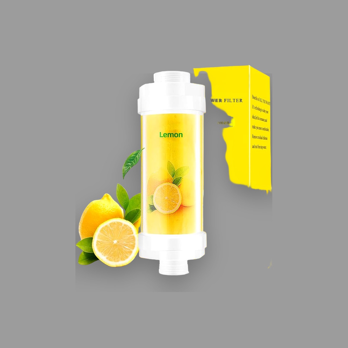 WelMineral vitamin C inline shower filter — Clean and Native product shot