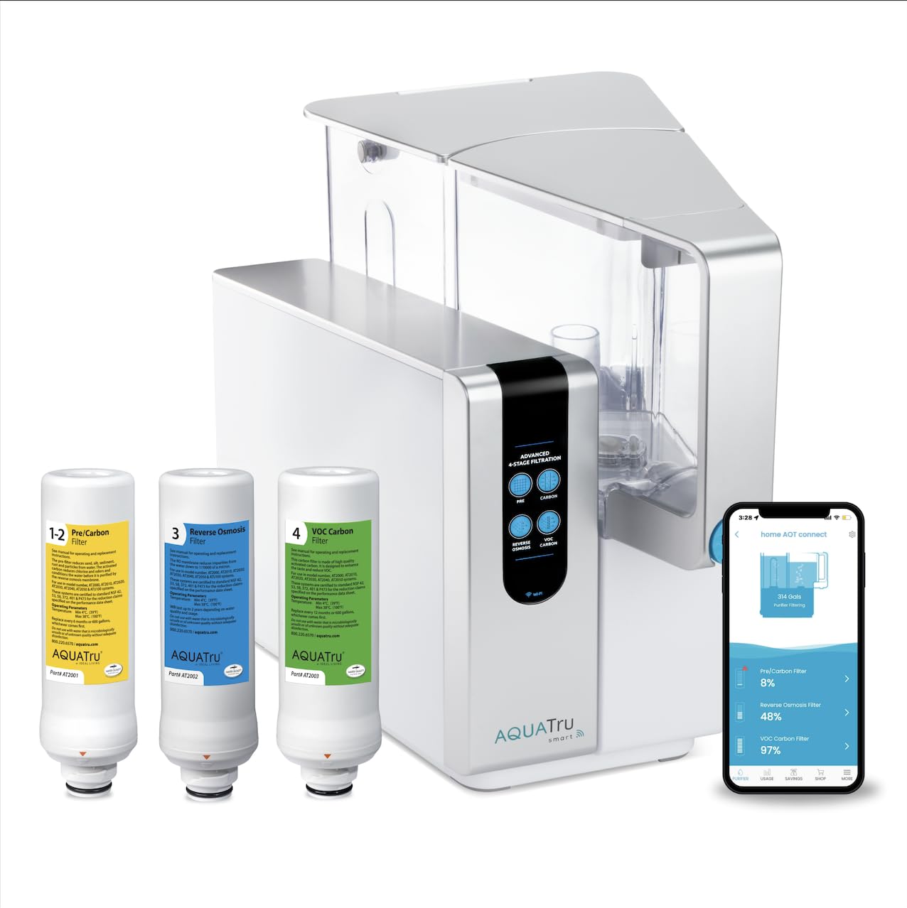 AquaTru Classic Smart countertop reverse osmosis water filter