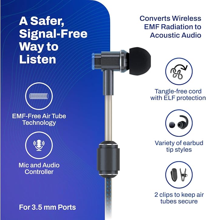 DefenderShield Air Tube Earbuds (3.5mm) Australia — Clean and Native