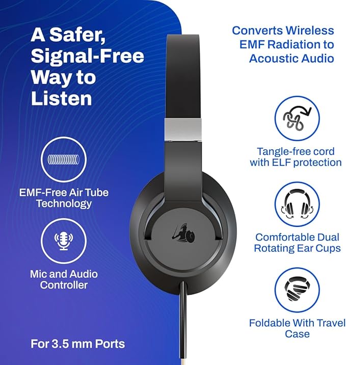 DefenderShield EMF-Free Over-Ear Headphones Australia — Clean and Native