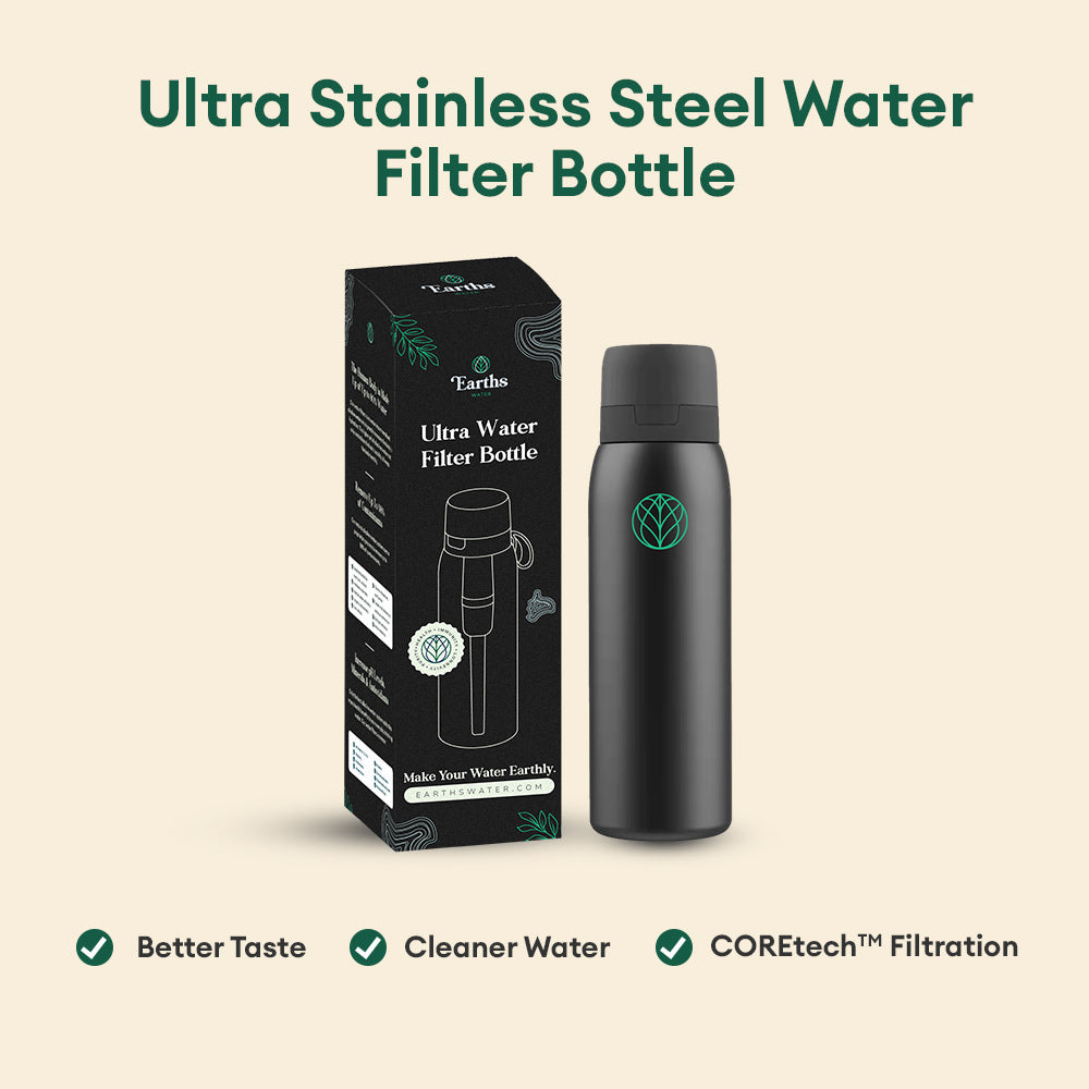 Earth's Water Ultra Stainless Steel Water Filter Bottle Australia -- Clean and Native