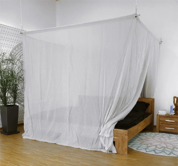 SaferEMF Silver Cotton 42dB EMF Bed Canopy