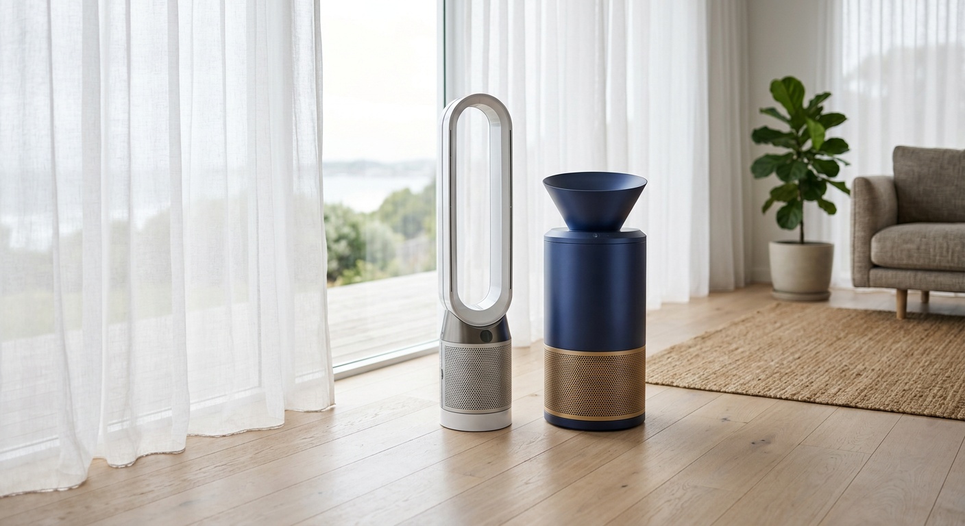 Dyson Purifier TP10 and Big+Quiet BP03 review Australia 2026 — two Dyson air purifiers side by side