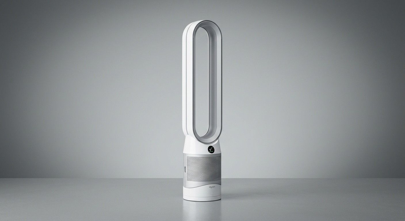 Dyson Purifier Cool Gen1 TP10 — white tower air purifier fan, H13 HEPA, 35 m² coverage, available Australia