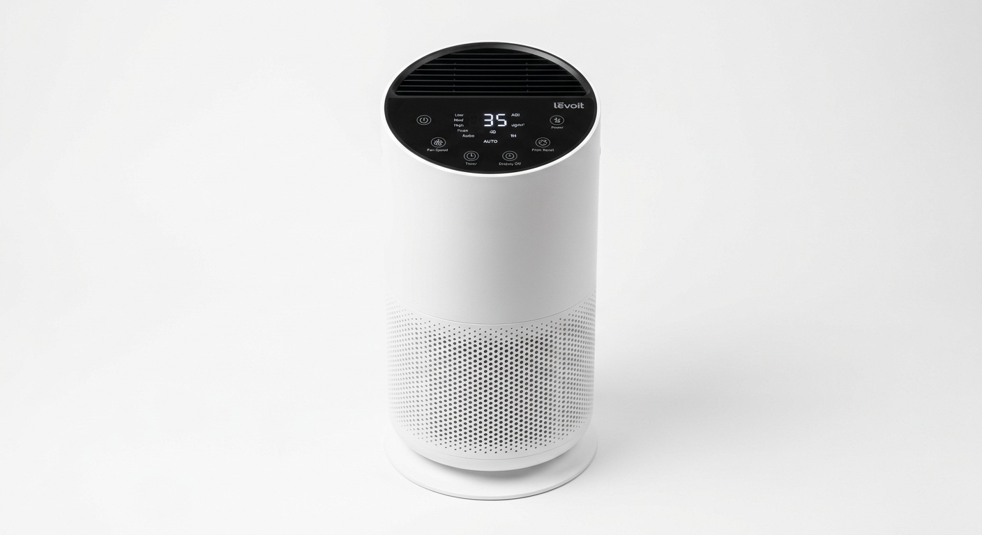 Levoit Core 400S air purifier — white cylindrical, H13 HEPA, 400 CADR