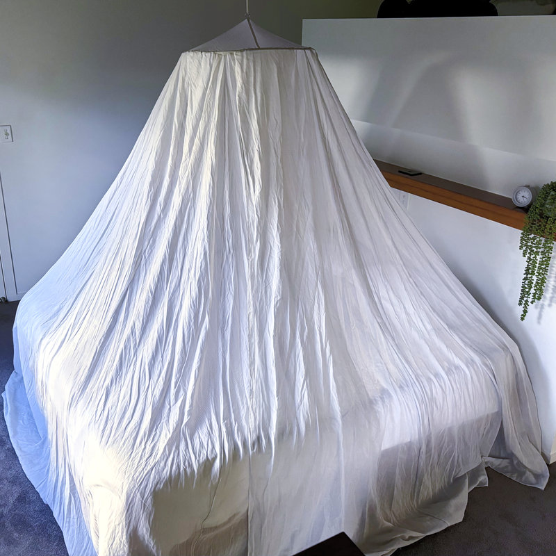Silver Cotton EMF Shielding Bed Canopy 42dB