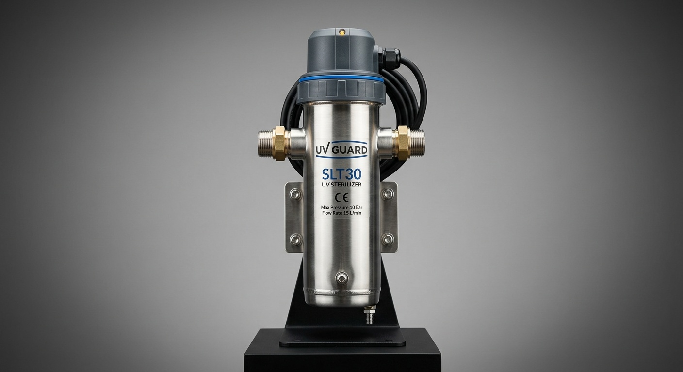 UV Guard SLT30 UV water steriliser for rainwater tanks Australia — NSF 55 Class A, 16 LPM, whole-house