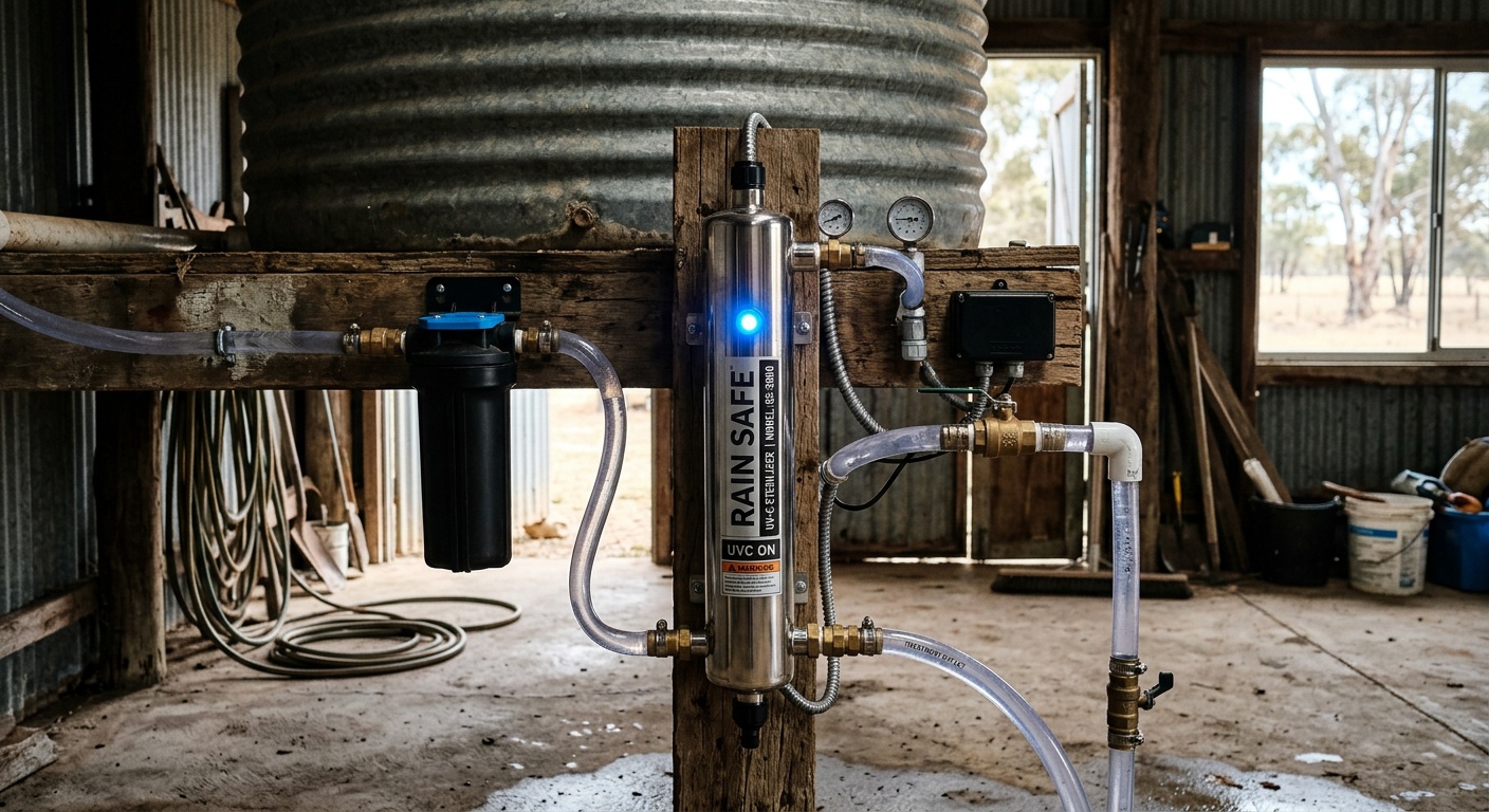 UV water steriliser for rainwater tank Australia 2026 — best UV purifiers, sizing guide, pre-filter requirements