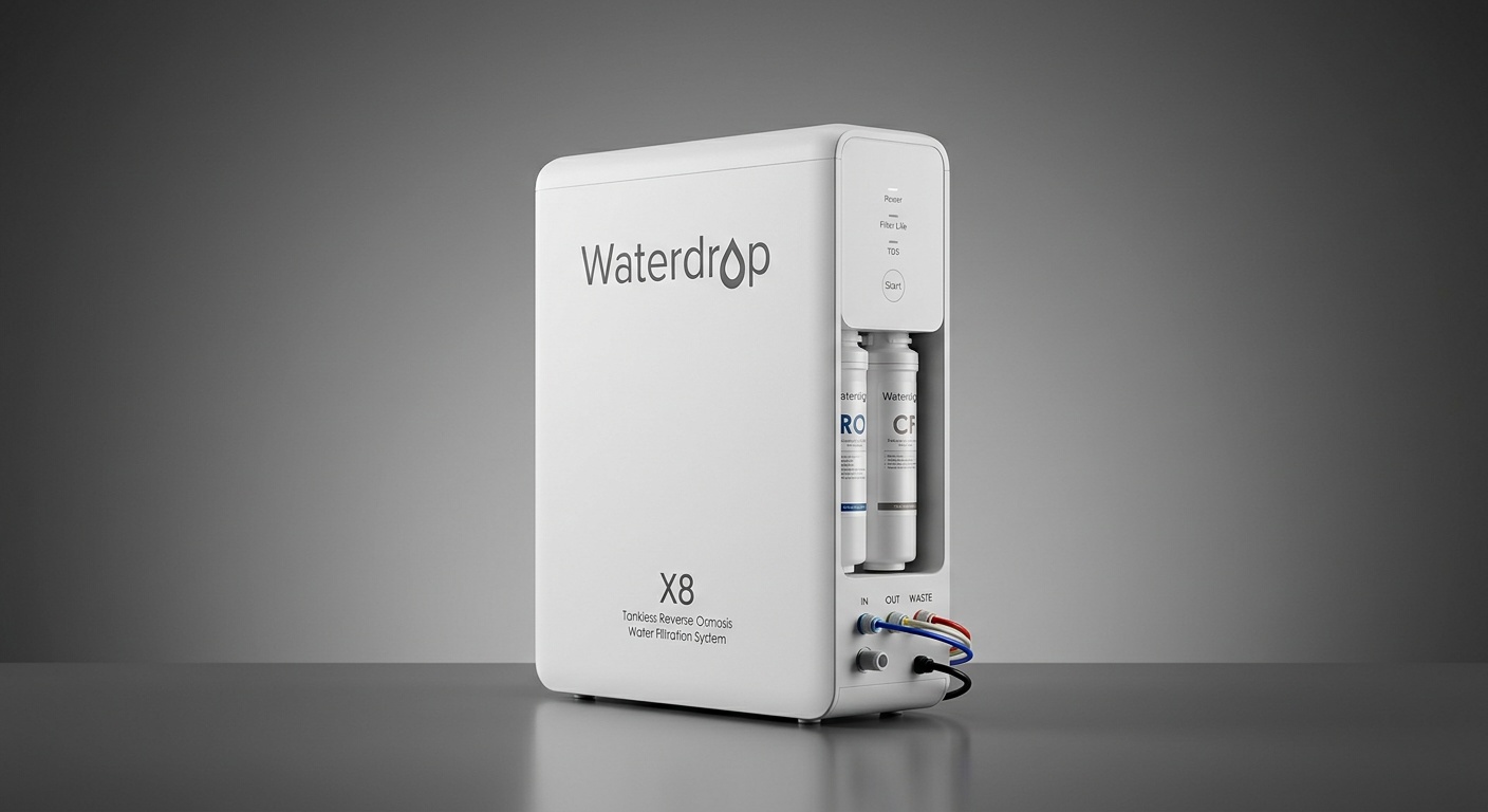 Waterdrop X8 under-sink reverse osmosis filter system — best water filter for Perth tap water high TDS 576 mg/L