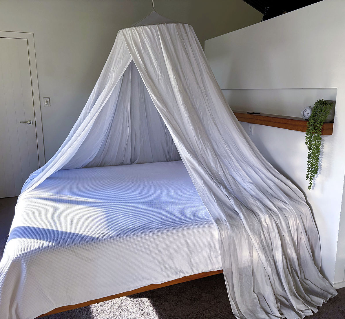 SaferEMF Silver Cotton EMF Shielding Bed Canopy